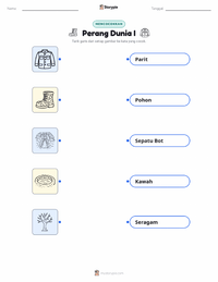 Lembar kerja cetak Perang Dunia I untuk anak-anak
