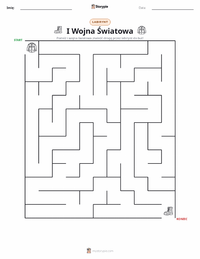 Podgląd drukowalnego arkusza ćwiczeń I wojna światowa