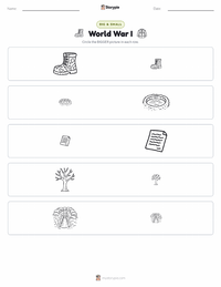 World War I printable worksheet preview
