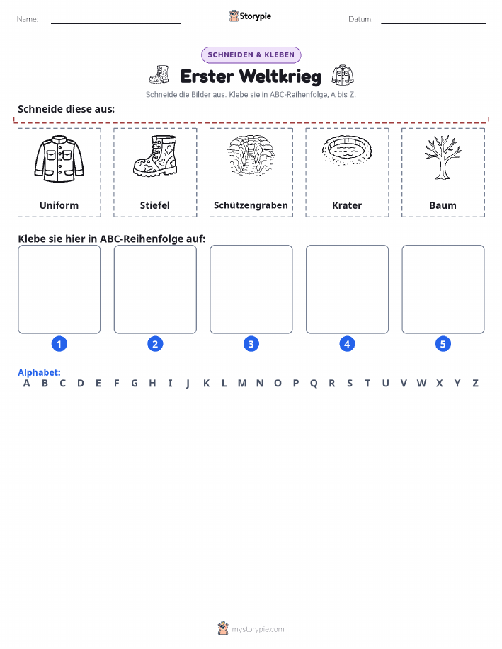 Schneiden & Einfügen Alphabet