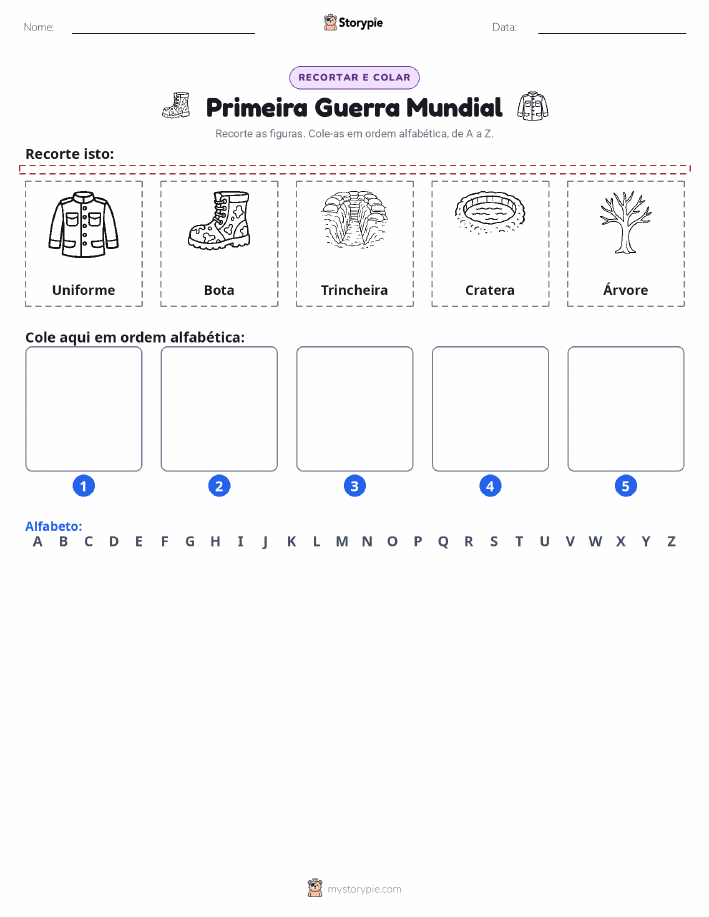 Recortar & Colar Alfabeto