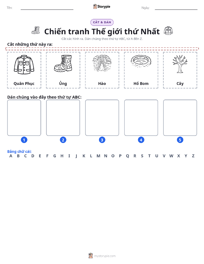 Cắt & Dán Chữ Cái