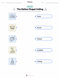 The Sistine Chapel Ceiling printable worksheet for kids