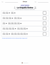 Aperçu de la feuille de travail imprimable Le Plafond de la Chapelle Sixtine