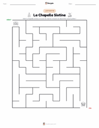 Aperçu de la feuille de travail imprimable Le Plafond de la Chapelle Sixtine