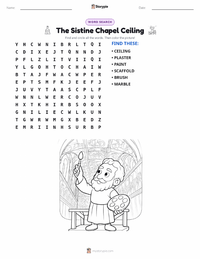 The Sistine Chapel Ceiling printable worksheet preview