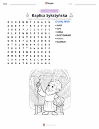 Podgląd drukowalnego arkusza ćwiczeń Sklepienie Kaplicy Sykstyńskiej
