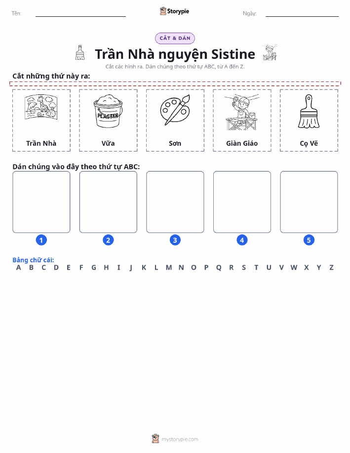 Cắt & Dán Chữ Cái