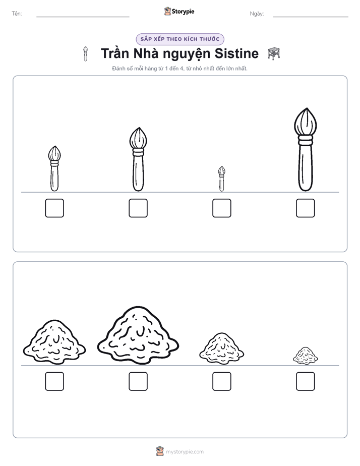 Thứ Tự Kích Thước