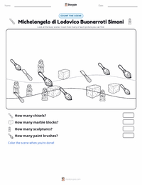 Michelangelo di Lodovico Buonarroti Simoni printable worksheet preview