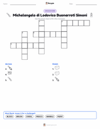 Michelangelo di Lodovico Buonarroti Simoni printable worksheet preview