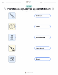 Michelangelo di Lodovico Buonarroti Simoni printable worksheet for kids
