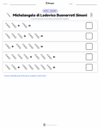 Michelangelo di Lodovico Buonarroti Simoni printable worksheet preview