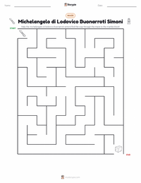 Michelangelo di Lodovico Buonarroti Simoni printable worksheet preview