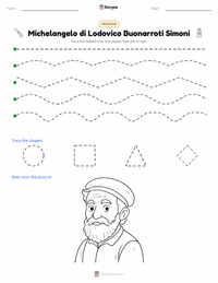 Michelangelo di Lodovico Buonarroti Simoni printable worksheet preview