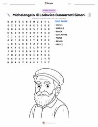 Michelangelo di Lodovico Buonarroti Simoni printable worksheet preview