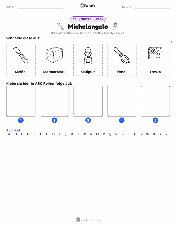 Schneiden & Einfügen Alphabet