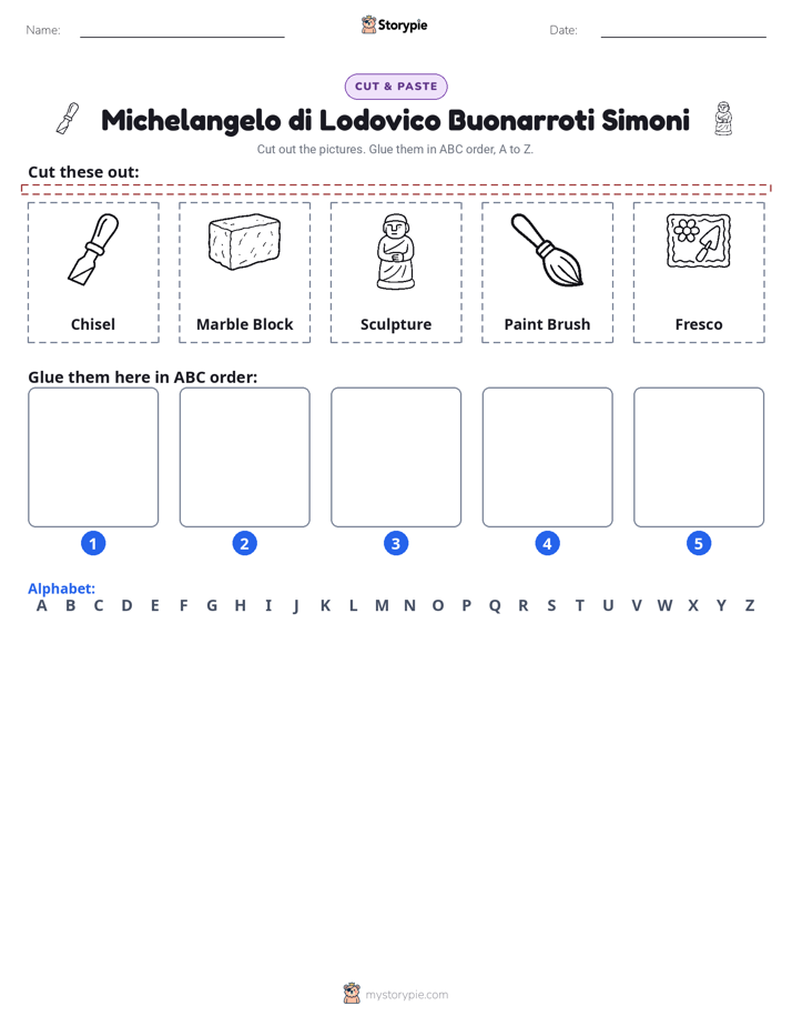 Cut & Paste Alphabet