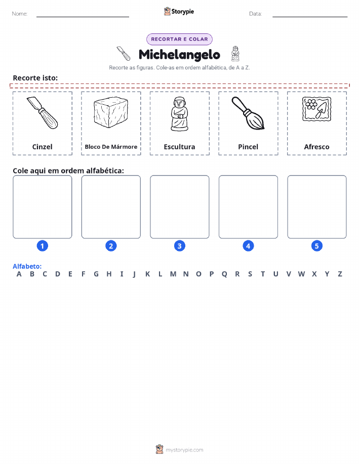 Recortar & Colar Alfabeto
