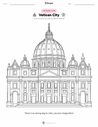 Vatican City coloring page for kids