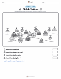 Aperçu de la feuille de travail imprimable Cité du Vatican