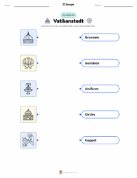 Vatikanstadt druckbare Arbeitsblatt Vorschau