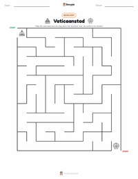 Vaticaanstad afdrukbare werkblad voorbeeld