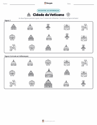 Prévia da folha de atividades imprimível Cidade do Vaticano