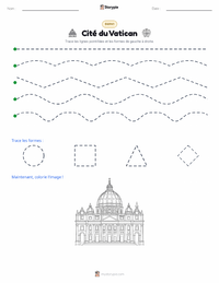 Aperçu de la feuille de travail imprimable Cité du Vatican