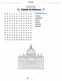 Prévia da folha de atividades imprimível Cidade do Vaticano