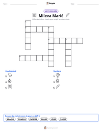 Aperçu de la feuille de travail imprimable Mileva Marić