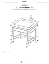 Mileva Marić printable worksheet preview
