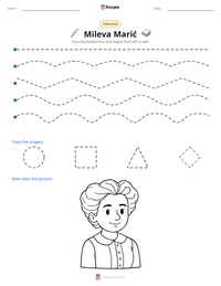 Mileva Marić printable worksheet preview