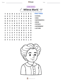 Mileva Marić printable worksheet preview