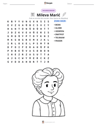 Mileva Marić afdrukbare werkblad voorbeeld