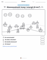 Podgląd drukowalnego arkusza ćwiczeń Energia
