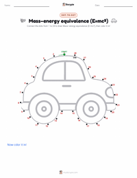 Mass–energy equivalence (E=mc²) printable worksheet preview