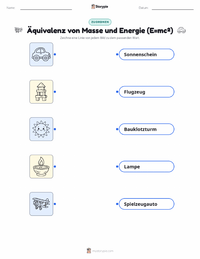 Energie druckbare Arbeitsblatt für Kinder