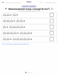 Podgląd drukowalnego arkusza ćwiczeń Energia