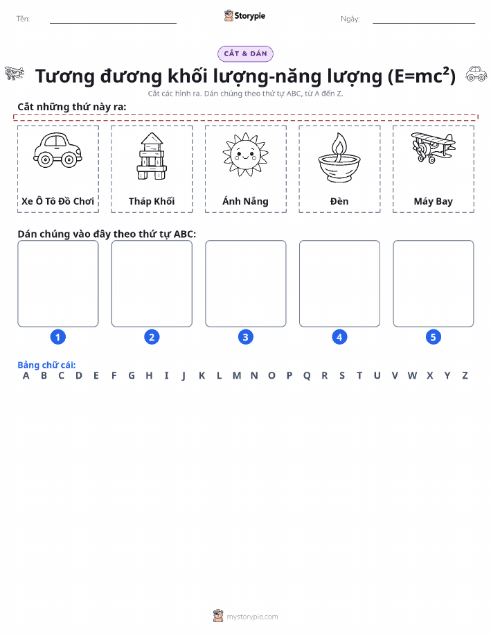Cắt & Dán Chữ Cái