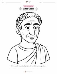 Page de coloriage Jules César pour les enfants