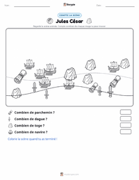 Aperçu de la feuille de travail imprimable Jules César
