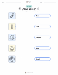 Julius Caesar printable worksheet for kids
