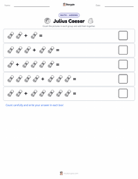 Julius Caesar printable worksheet preview