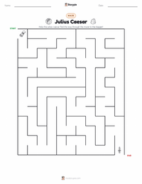 Julius Caesar printable worksheet preview