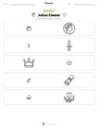 Julius Caesar printable worksheet preview