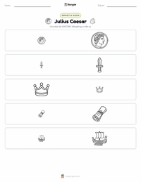Julius Caesar afdrukbare werkblad voorbeeld