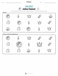 Julius Caesar printable worksheet preview