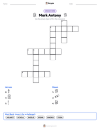 Mark Antony printable worksheet preview