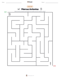 Marcus Antonius afdrukbare werkblad voorbeeld